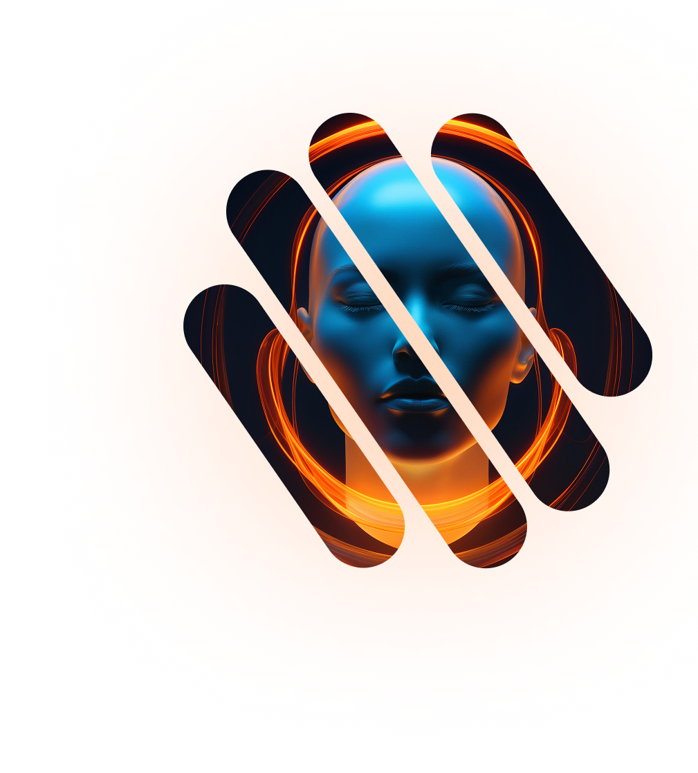 hero image of an ai with some design